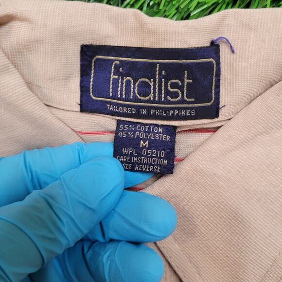 VTG 70s Finalist Dagger Collar Knit Polo Mens XS Horizontal Stripe - Picture 11 of 11